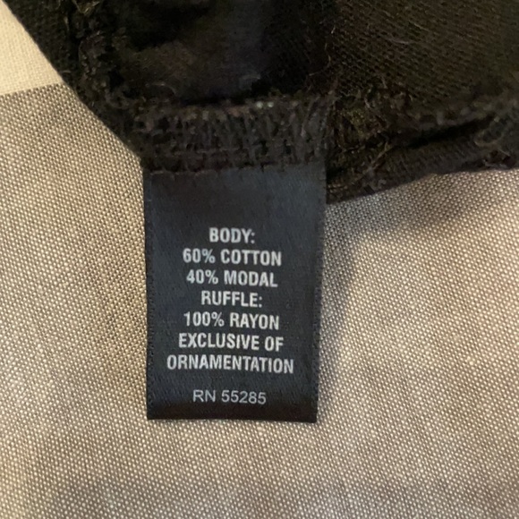 Express Black Ruffle Tank - Picture 4 of 4